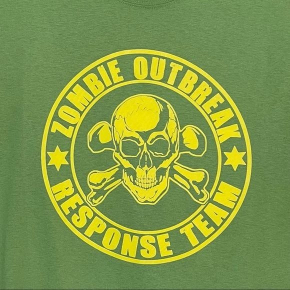 Zombie Outbreak Response Team Green Tee Size XL - Picture 2 of 10